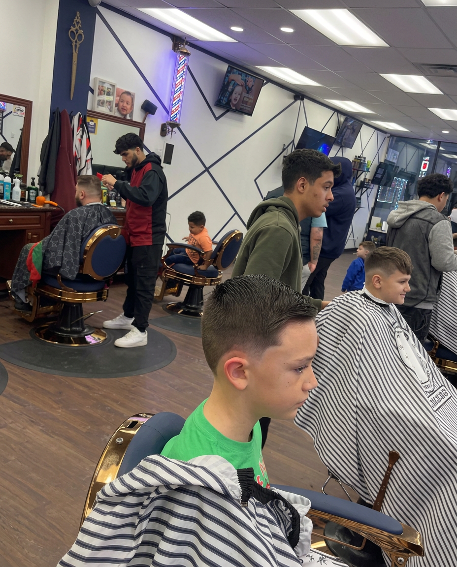Fresh classic kids haircut at Top Trend